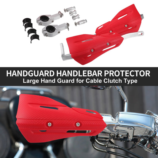 Set 1 Aluminum Handlebars with Plastic Handguards for Motorcycle