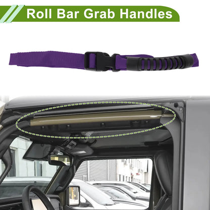 Roll Bar Grab Handles for Jeep Wrangler JL (2018-2024) - Purple