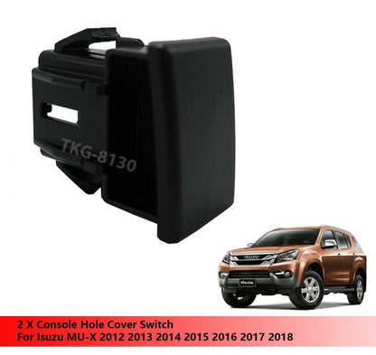 2 x Console Hole Cover for Isuzu MU-X MUX (2012-2018)