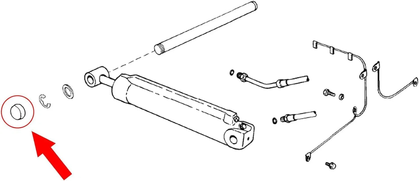 Trim Tilt Cylinder Pivot Pin End Cap for Volvo Penta/OMC Cobra 2 Pcs