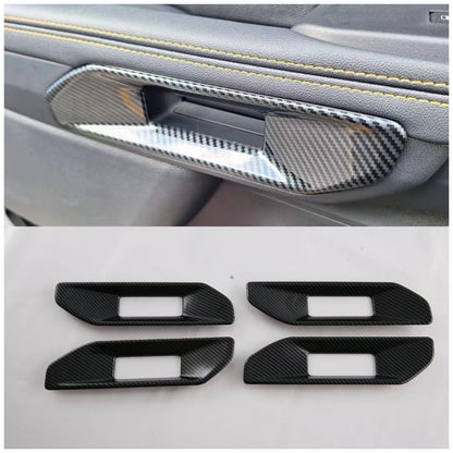 Carbon Fiber Inner Door Armrest Frame Lid Cover Trim for Ford Ranger (2023)