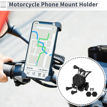 Phone Mount Holder 3.5-6in Rearview Mirror Mount for Motorcycle
