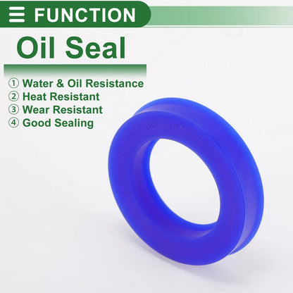 Oil Seal Seal Ring Rotary Shaft Seal TPU 32x50x10mm High Pressure Blue 5 Pcs