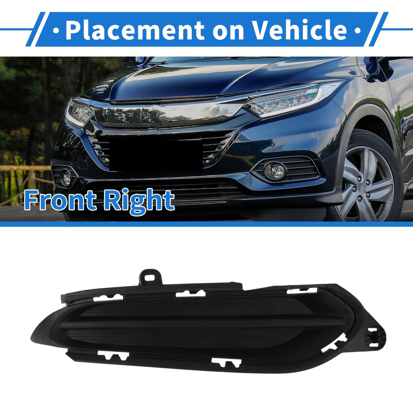 Front Right Fog Light Grill for Honda HR-V (2016-2018)