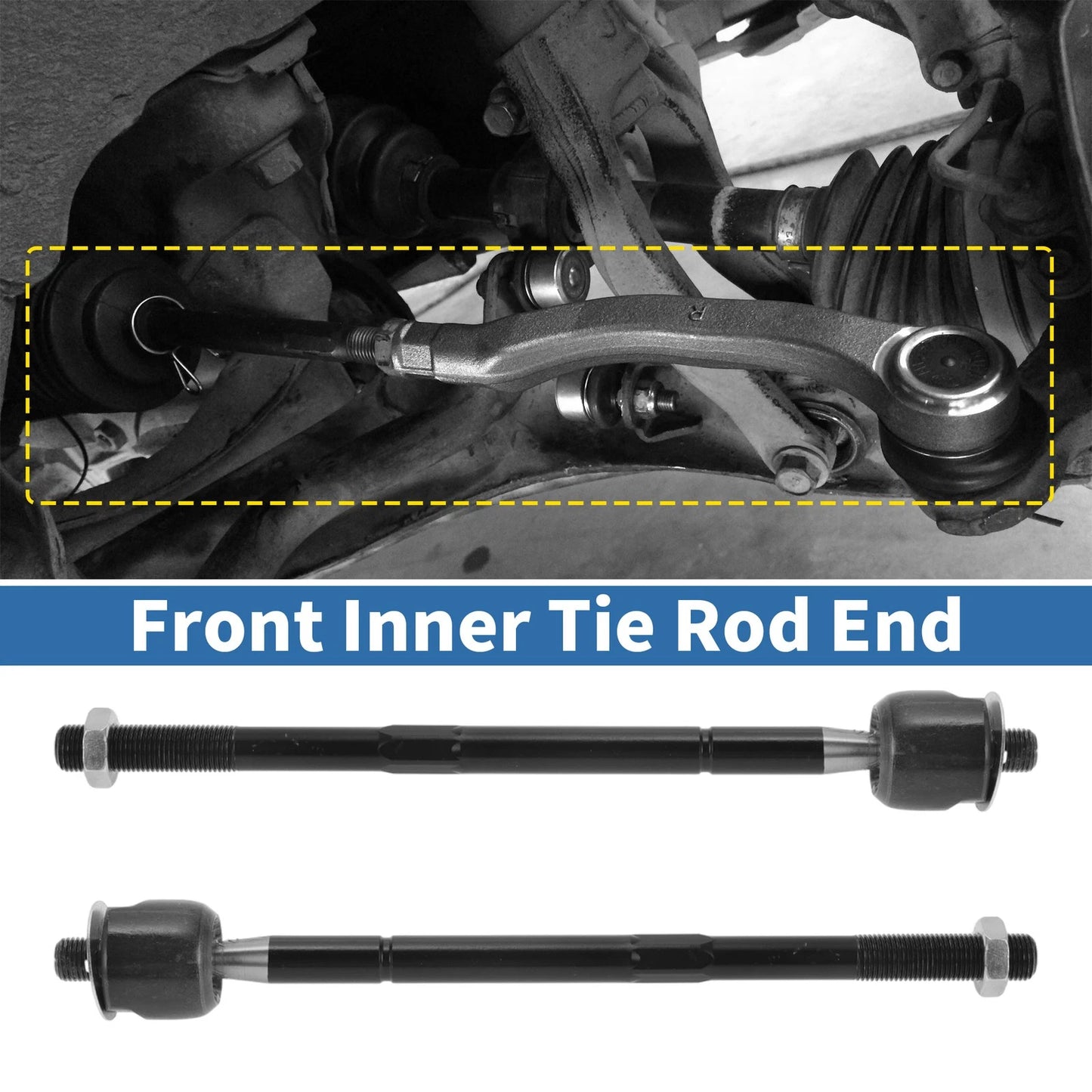 4 x Front Inner Tie Rod End Links for Toyota Tacoma (2005–2015)