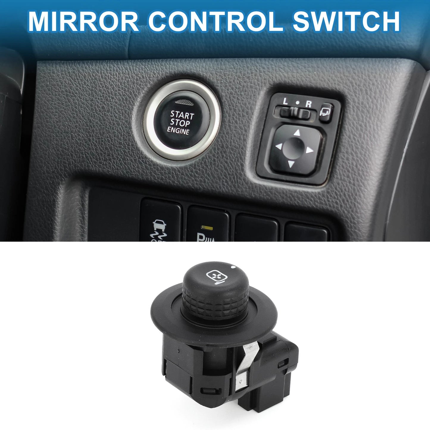 Car Mirror Switch for Ford Expedition F-150 Fusion (2007-2014) - Plastic Black