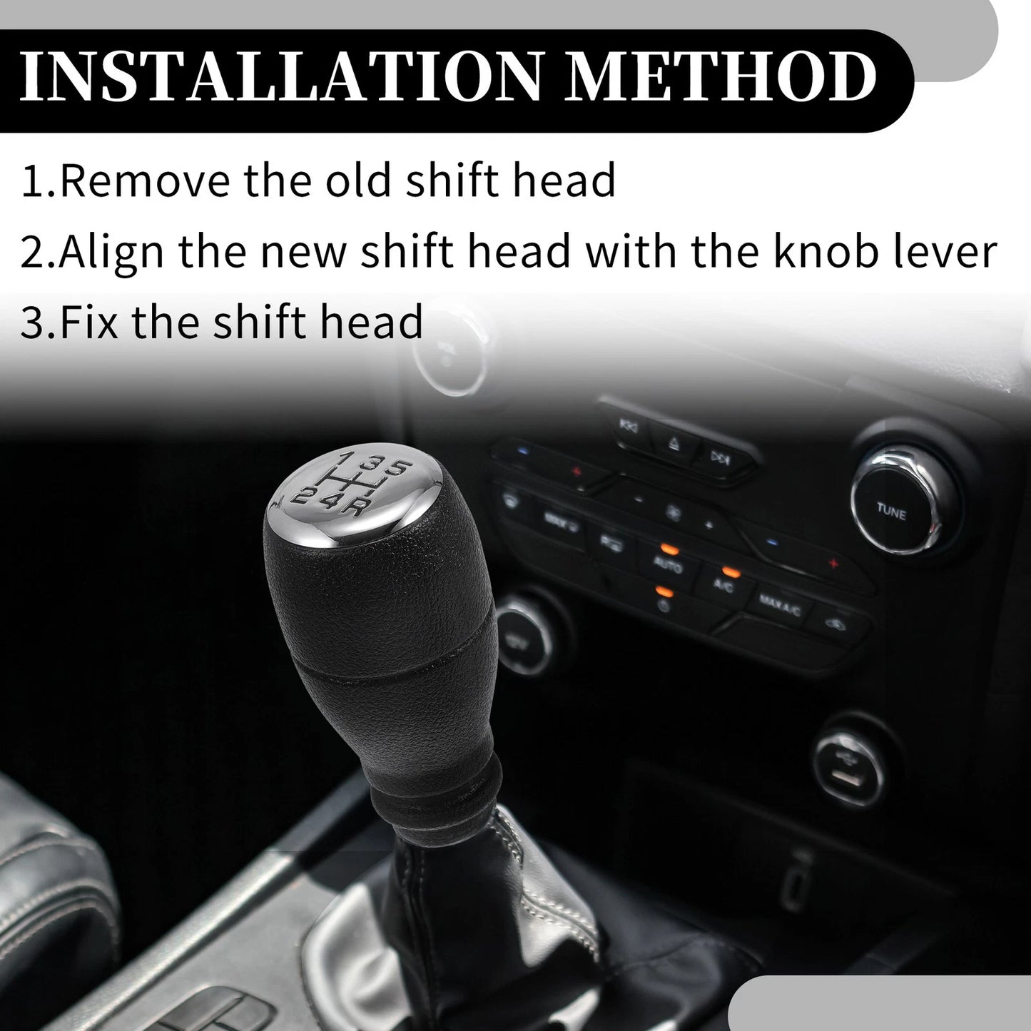 5 Speed Manual Gear Shift Knob for Citroen Berlingo (2002-2007) Black