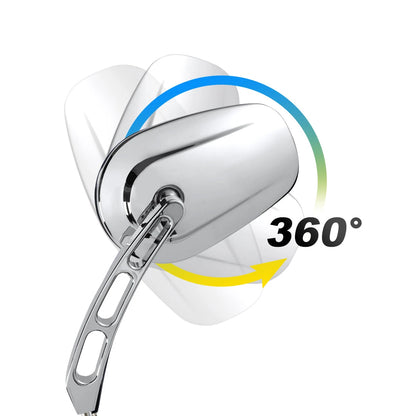 Chrome Rear View Mirrors for Harley Touring Road Electra Street Glide (1994-2022)