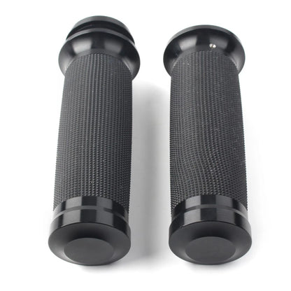 1" Black CNC Hand Grips for Harley Davidson Touring Sportster Dyna (2000-2023)