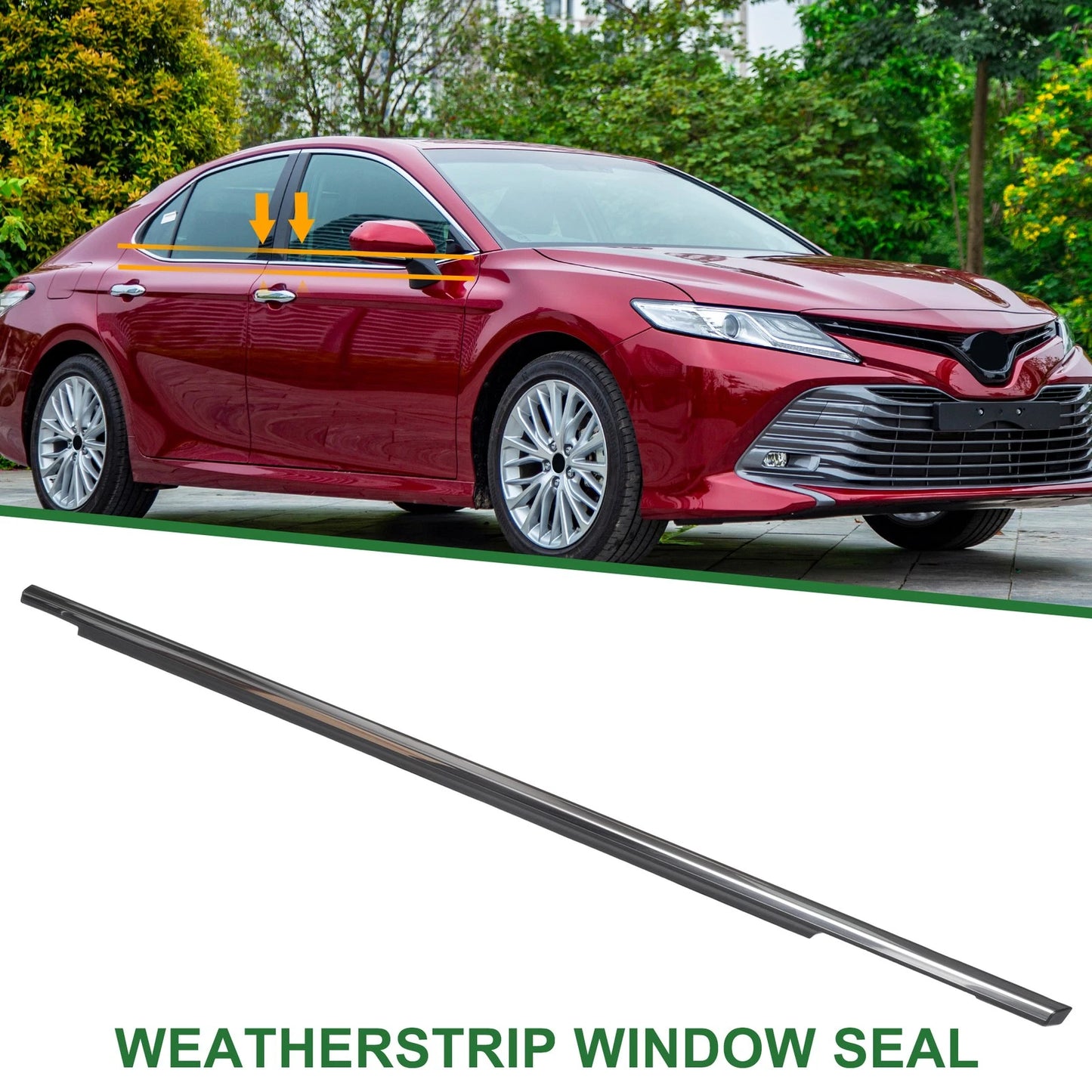 1pc Front Left Weatherstrip Window Seal for Toyota Camry (2002–2006)