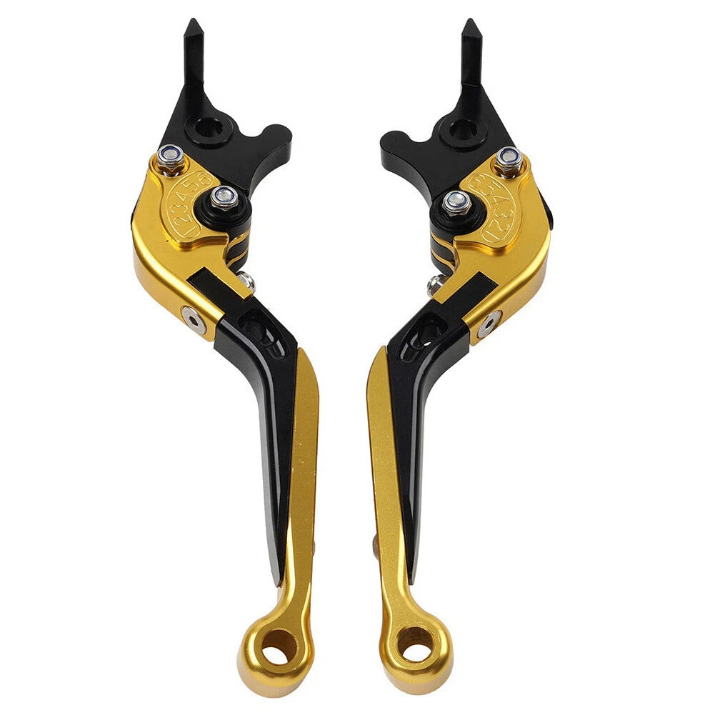 CNC Gold Extendable Brake Clutch Levers for Kawasaki Z900RS, ZX636, ZX6R (18-22)