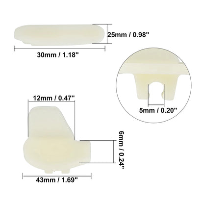 6 x Demount Head Insert 1.69x0.47x0.24 for Motorcycle