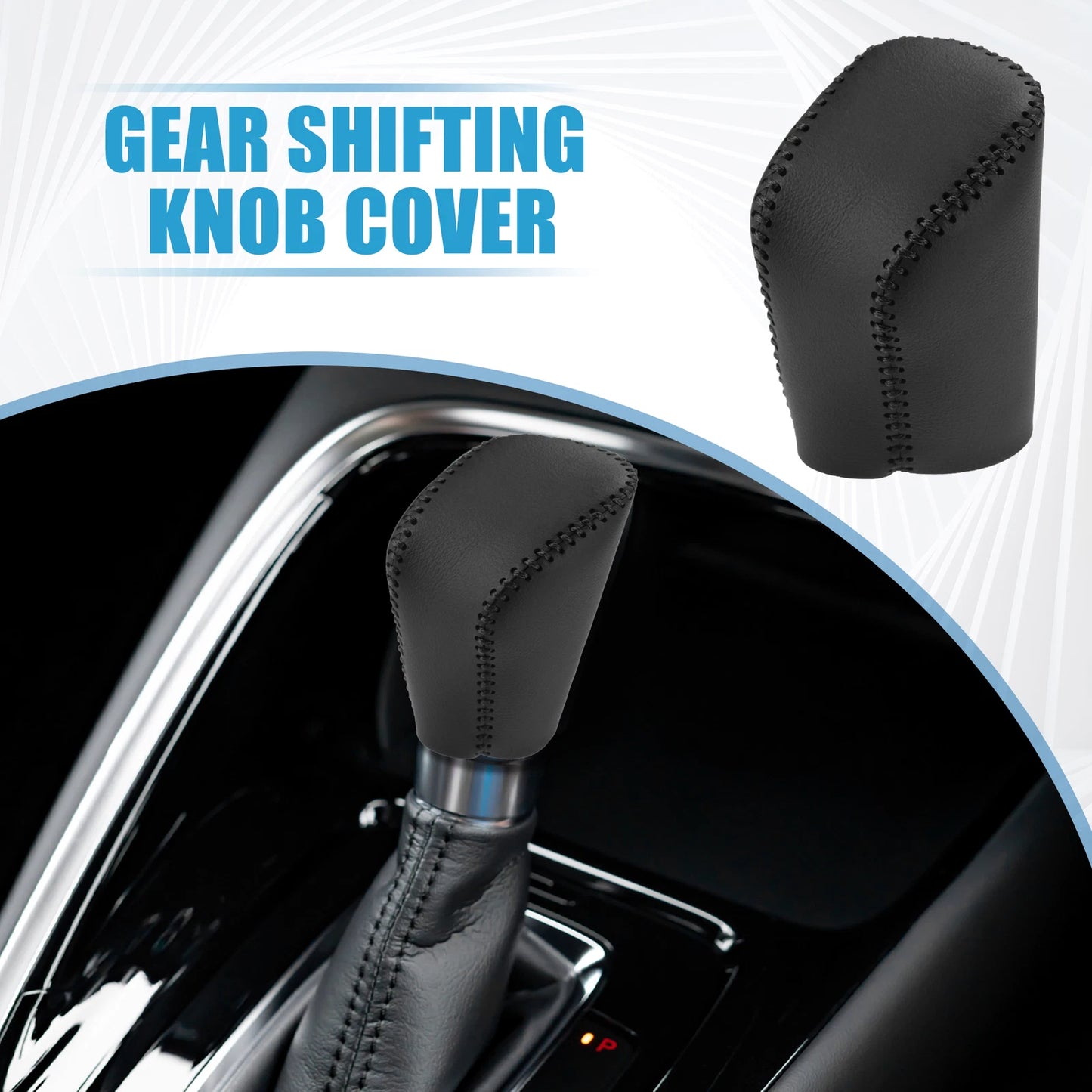 Gear Shifting Knob Cover Trim for Lexus GS 300 (2018-2019) Faux Leather Black