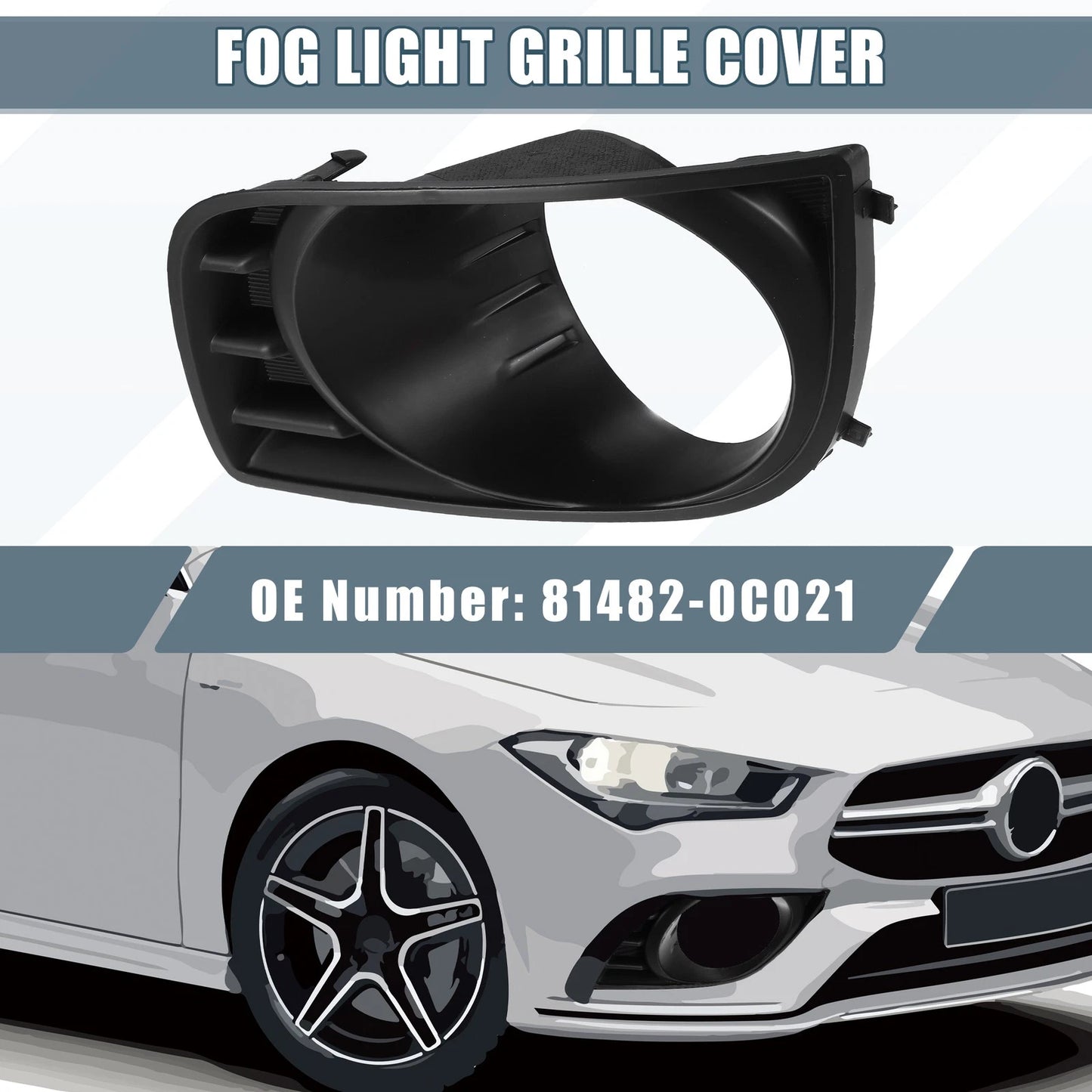 Front Left Fog Light Grille Covers for Toyota Sequoia (2008–2016)
