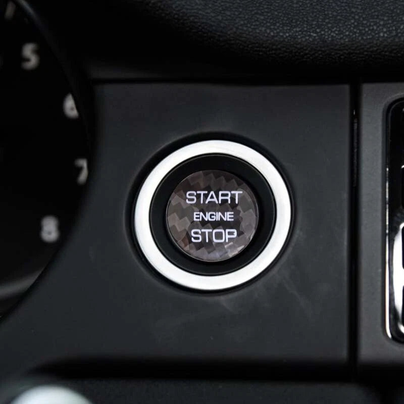 For Land Rover Range Rover Carbon fiber Engine Start Buttons Cover Trim Sticker