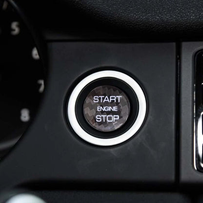 For Land Rover Range Rover Carbon fiber Engine Start Buttons Cover Trim Sticker