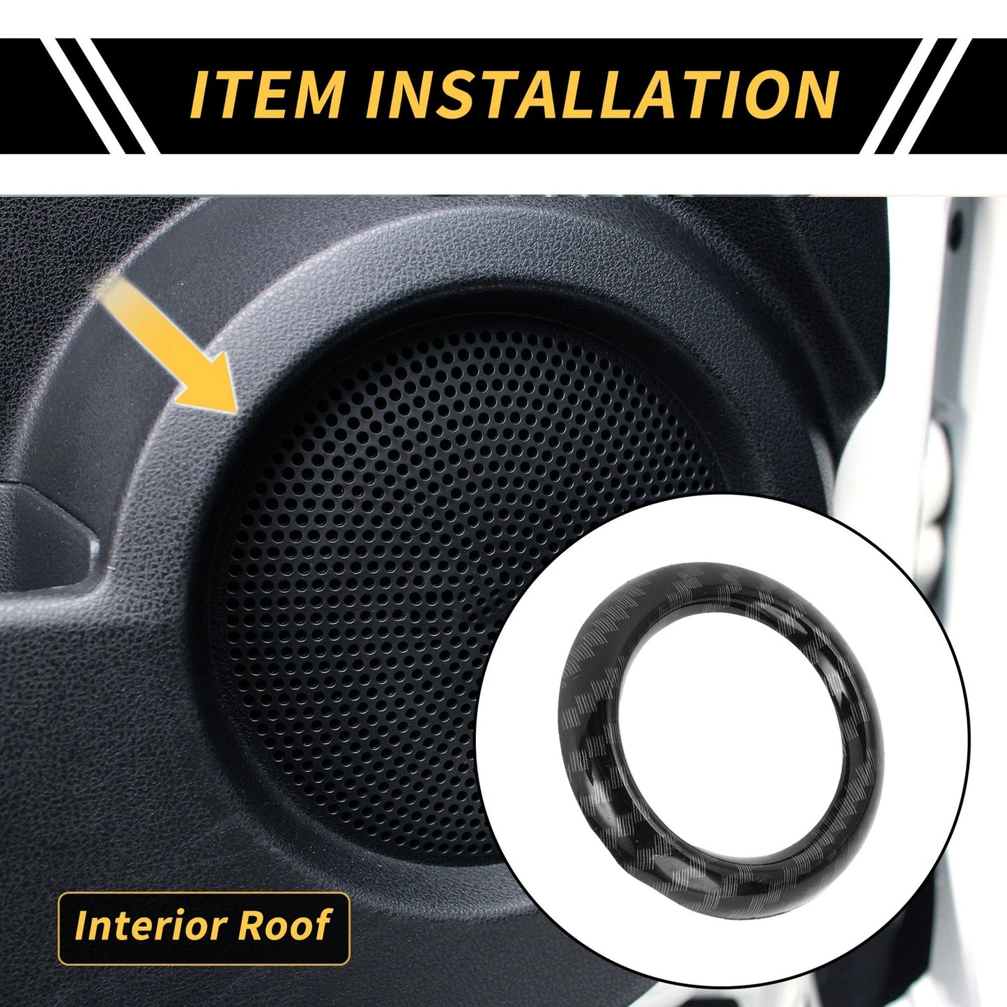 Carbon Fiber Roof Speaker Ring Cover Trim for Ford Maverick (2022-2024)