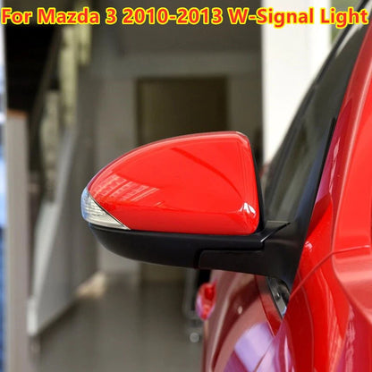 Red Right Passenger Side Mirror Cover Cap for Mazda 3 (2010-2013)