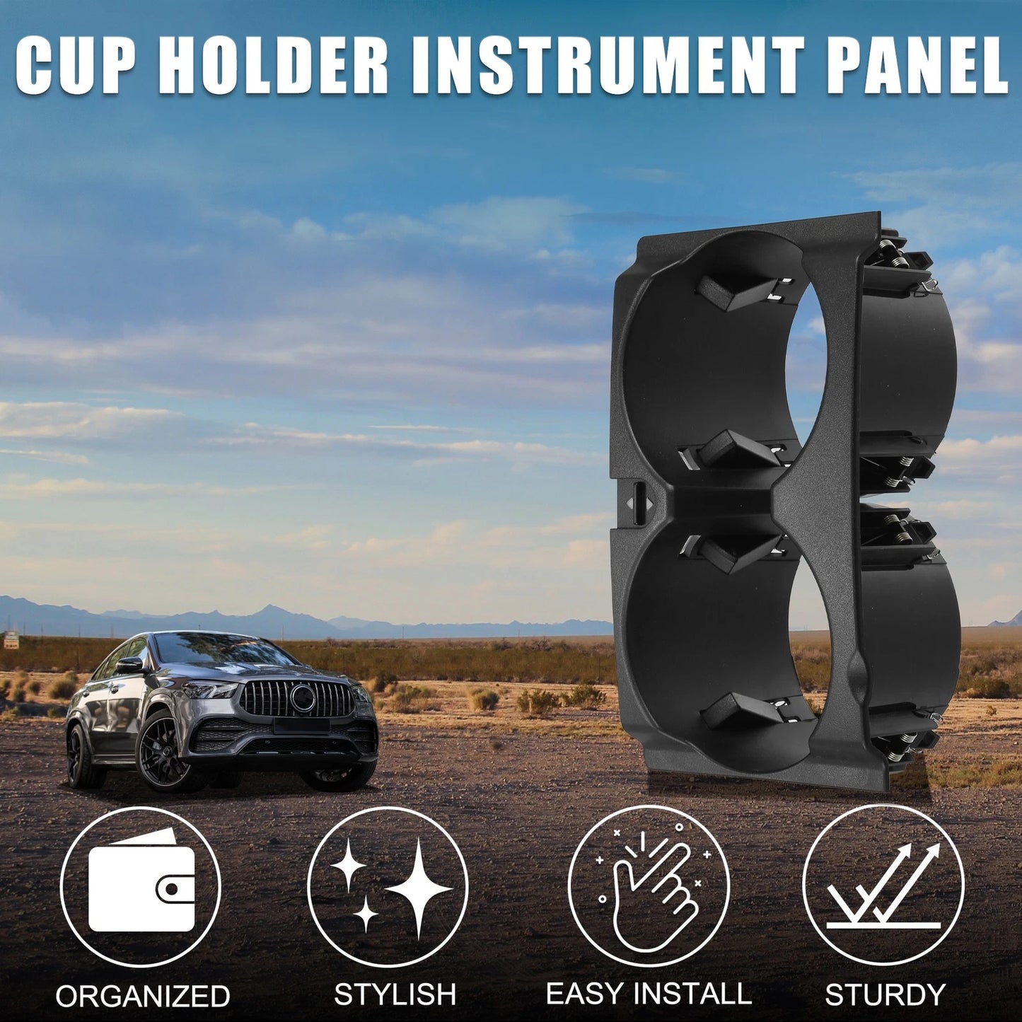 Cup Holder for Mercedes-Benz E350 2010-2013 2 x Drink Holders
