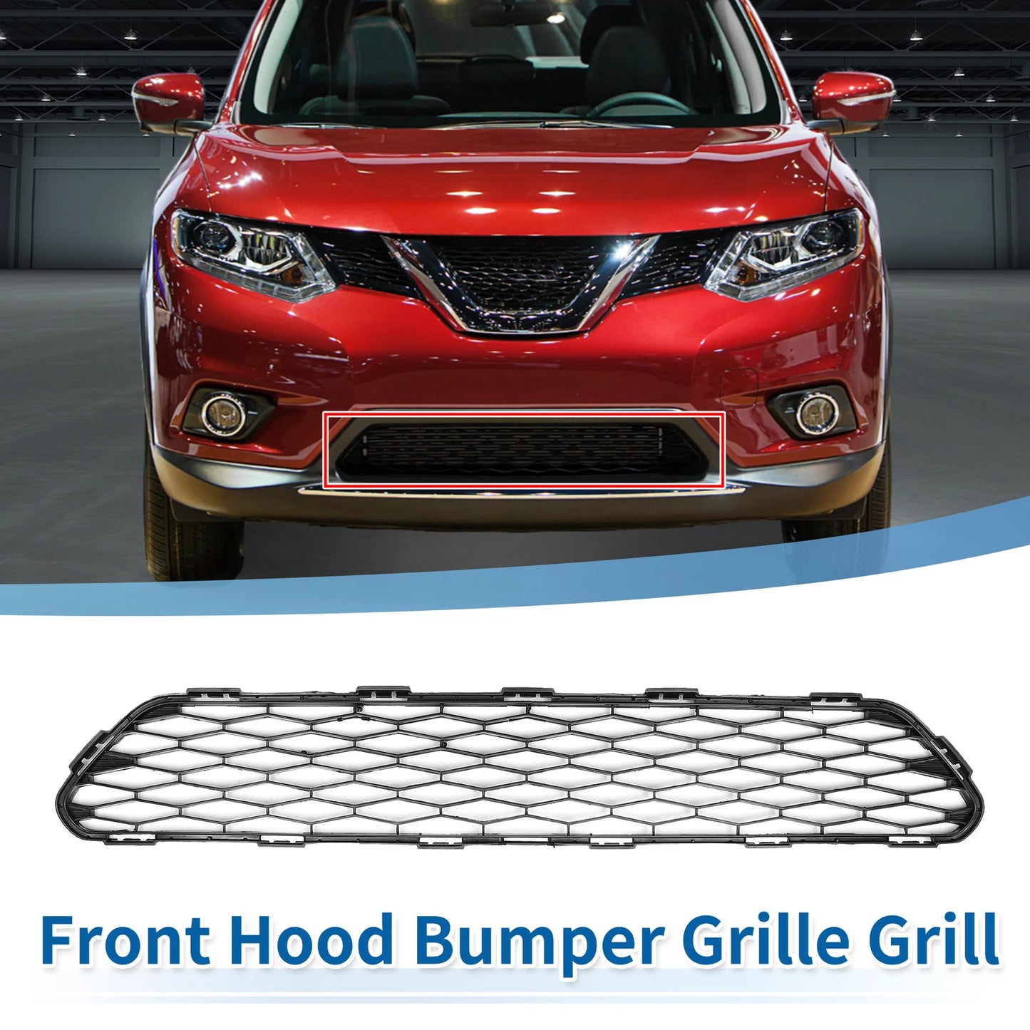 Front Lower Bumper Grille for Nissan Rogue 2.5L (2014-2017)