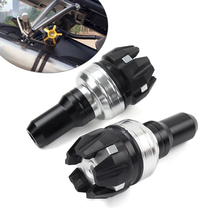 Motor Exhaust Frame Slider Bolt Anti Crash Protector for Universal - Silver