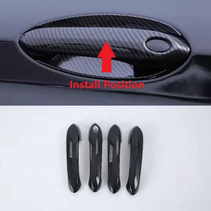 ABS Carbon Fiber Look Side Door Handle Cover Trim for 2018-2024 BMW X3 G01