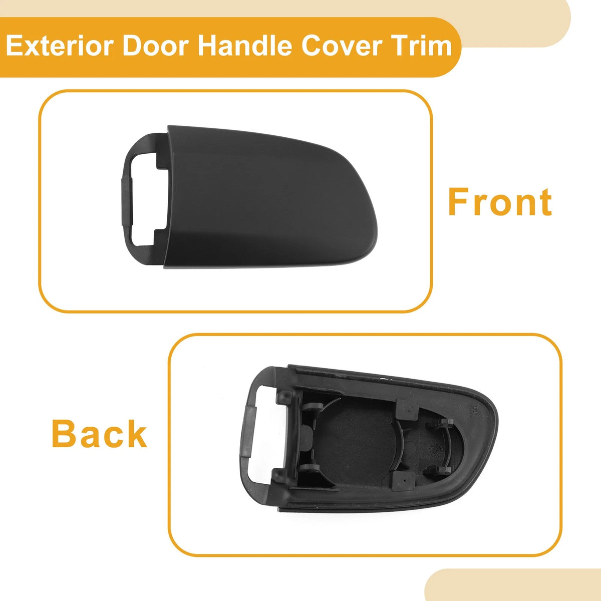 Black ABS Exterior Door Handle Cover Trim for Volvo XC90 (2010-2015)