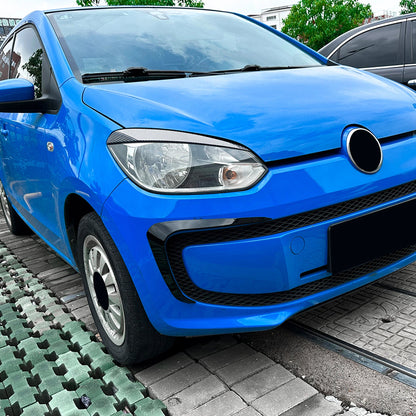2 x Carbon Look Headlight Eyelid Trims for Volkswagen UP (2011-2015)