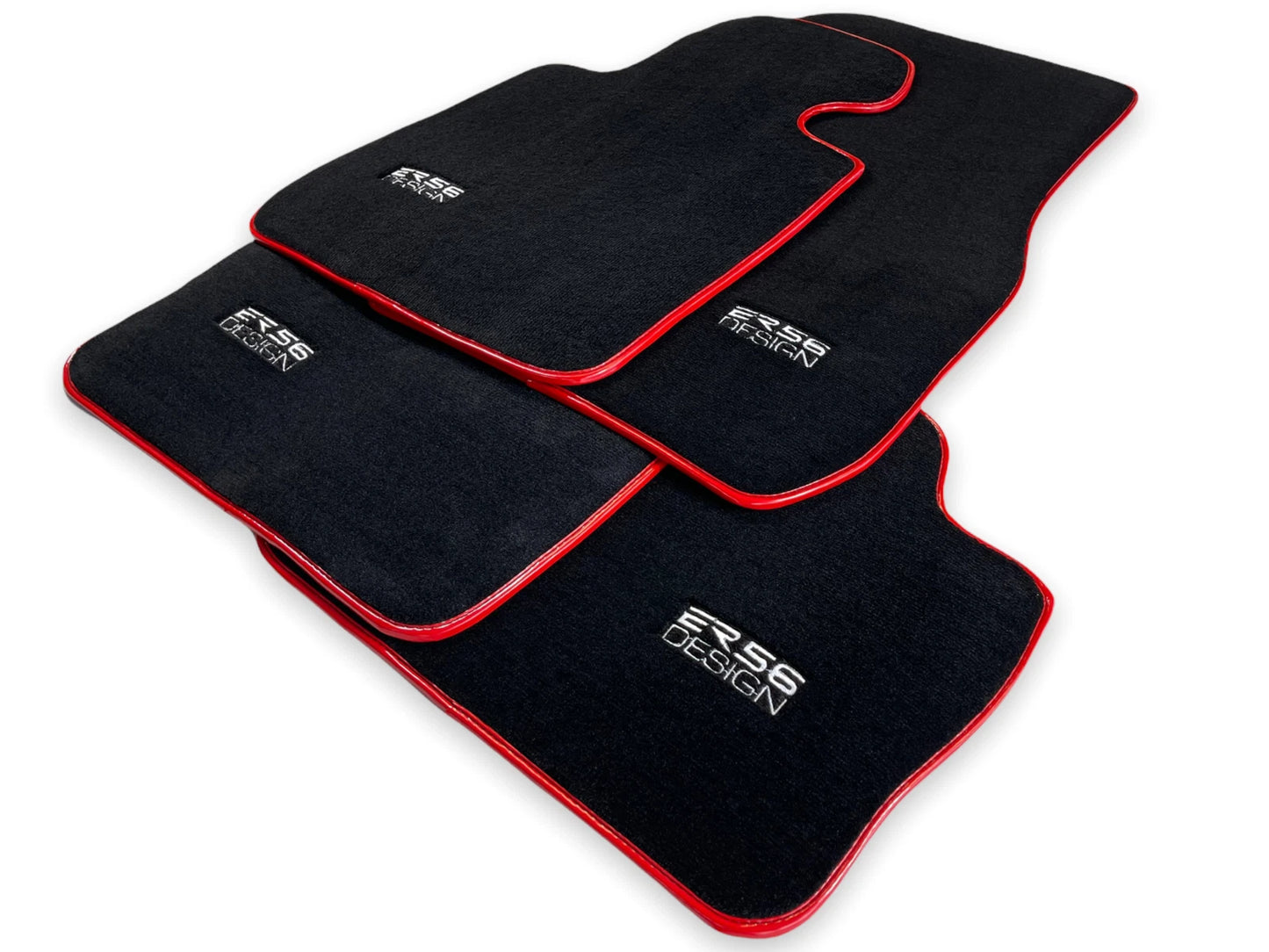 Premium Black Red Round Floor Mats for BMW 5 Series E39 (1996-2003)