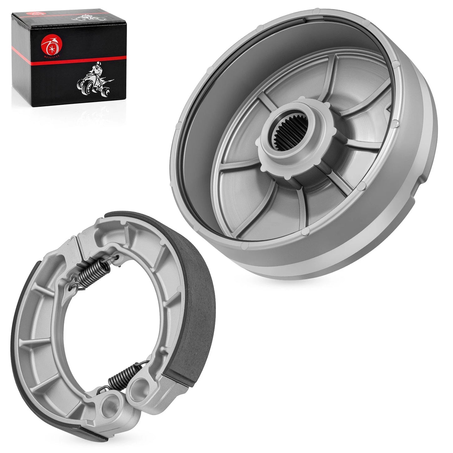 Rear Brake Drum Hub with Shoes for Honda Rancher 400 TRX400FA/FGA (2004–2007)
