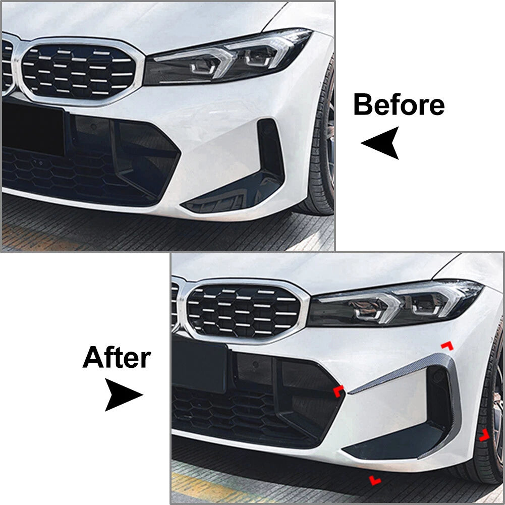 Front Bumper Side Spoiler Splitter for BMW 3 Series G20 G21 M Sport (2023+)