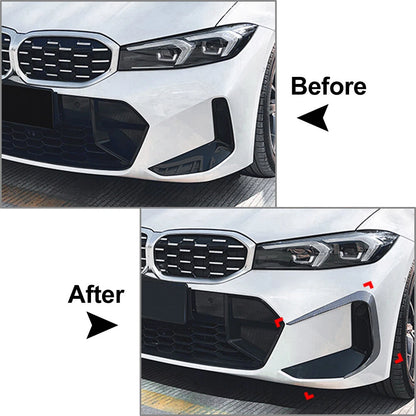 Front Bumper Side Spoiler Splitter for BMW 3 Series G20 G21 M Sport (2023+)