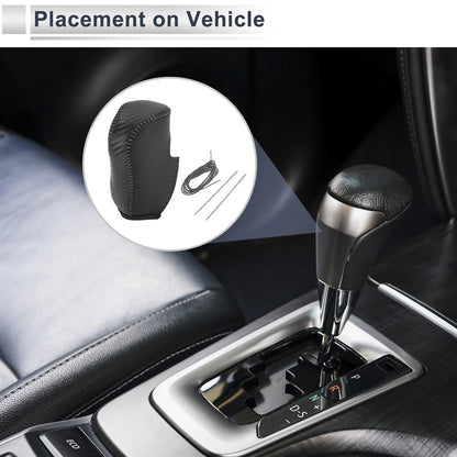 Gear Shift Knob Cover for Honda Civic 2012-2014 Black Carbon Fiber