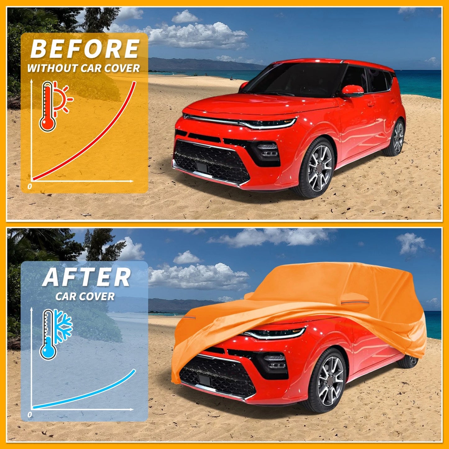 Waterproof All Weather Car Cover for Kia Soul (2010-2023)