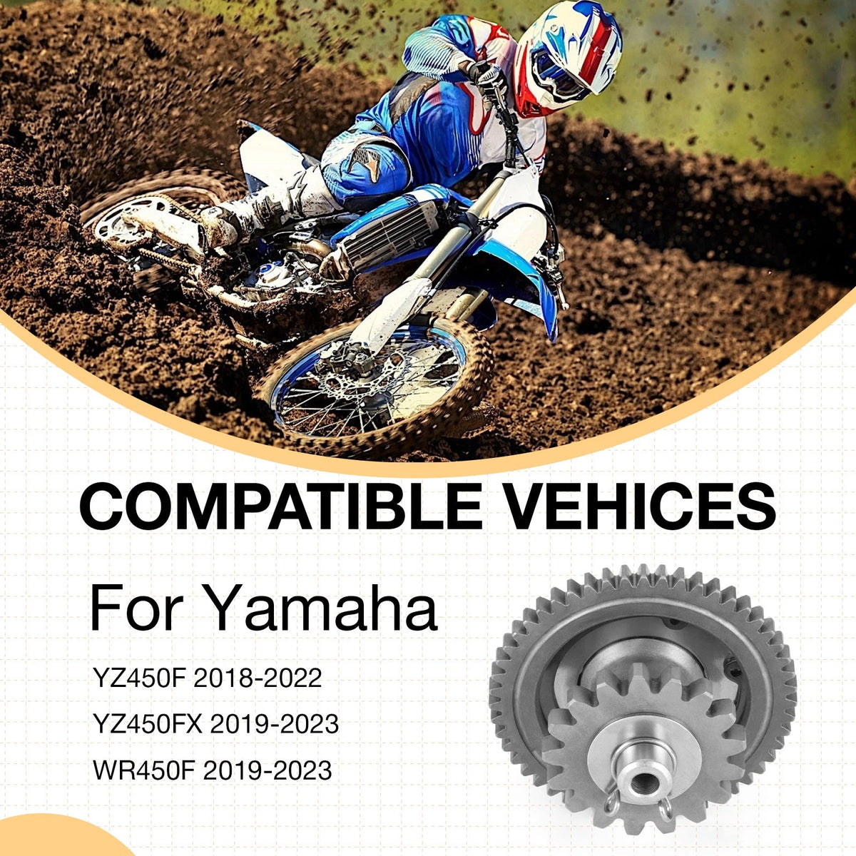 Starter Clutch Assembly for Yamaha YZ450F/YZ450FX 2018-2022/2019-2023