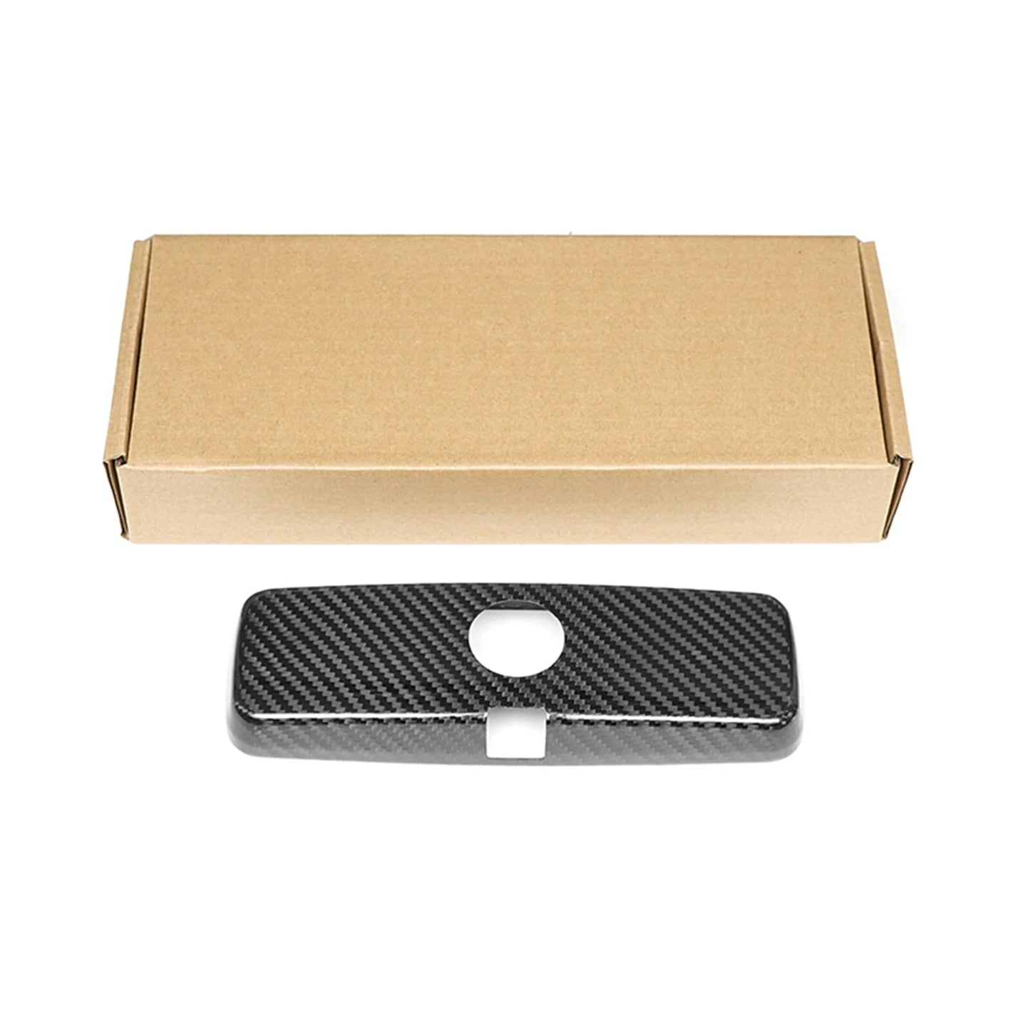 Rearview Mirror Cover Trim for Fiat 500 Abarth 2017-2023 Carbon Fiber