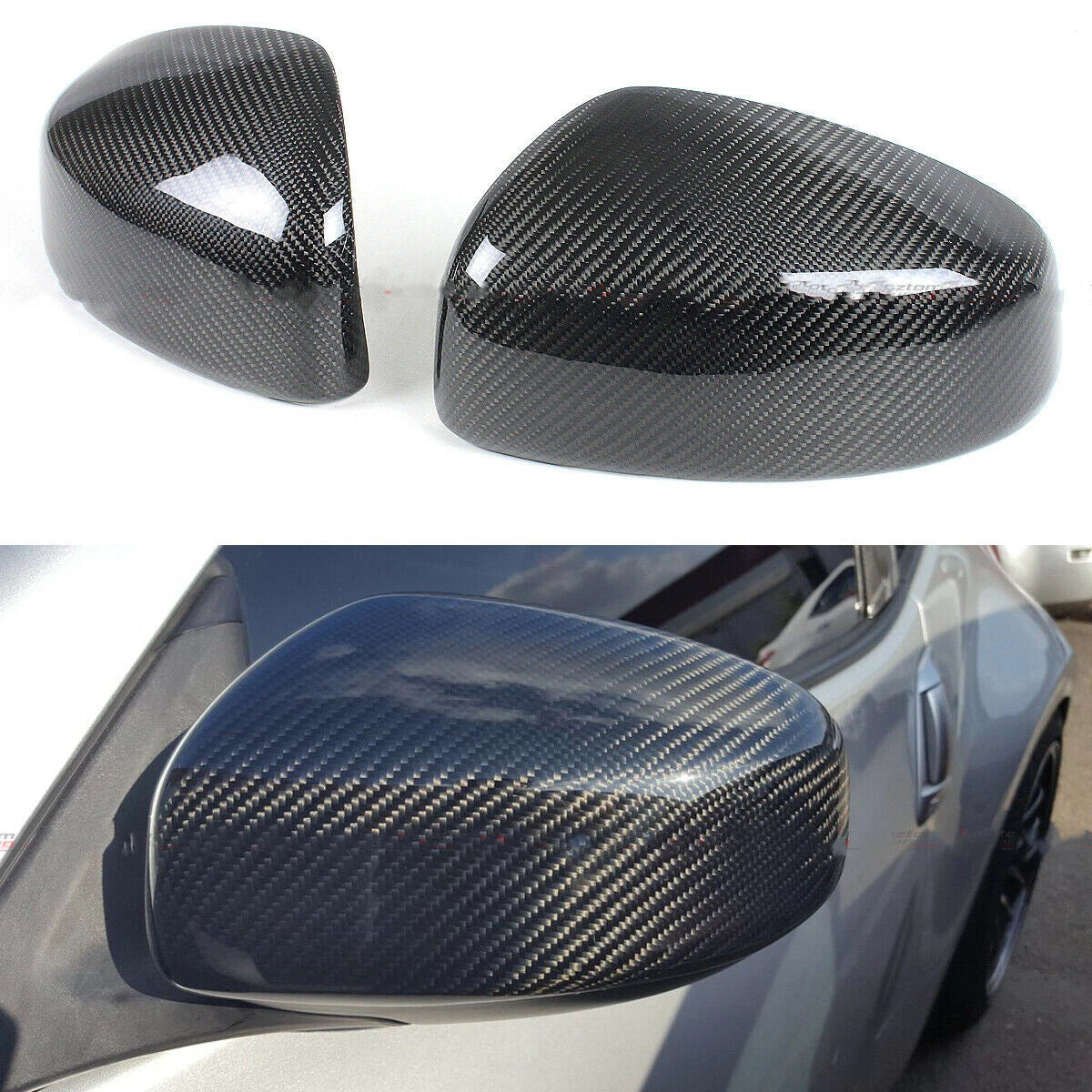 Mirror Cover Caps for 2009-2020 Nissan 370Z Z34 Carbon Fiber (2009-2020)
