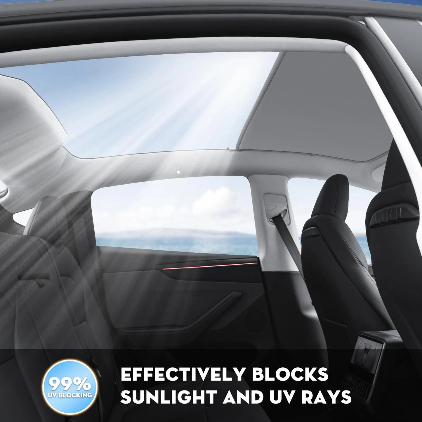 2 x Roof Sunshades Upgraded Sunroof Shade for Tesla Model 3