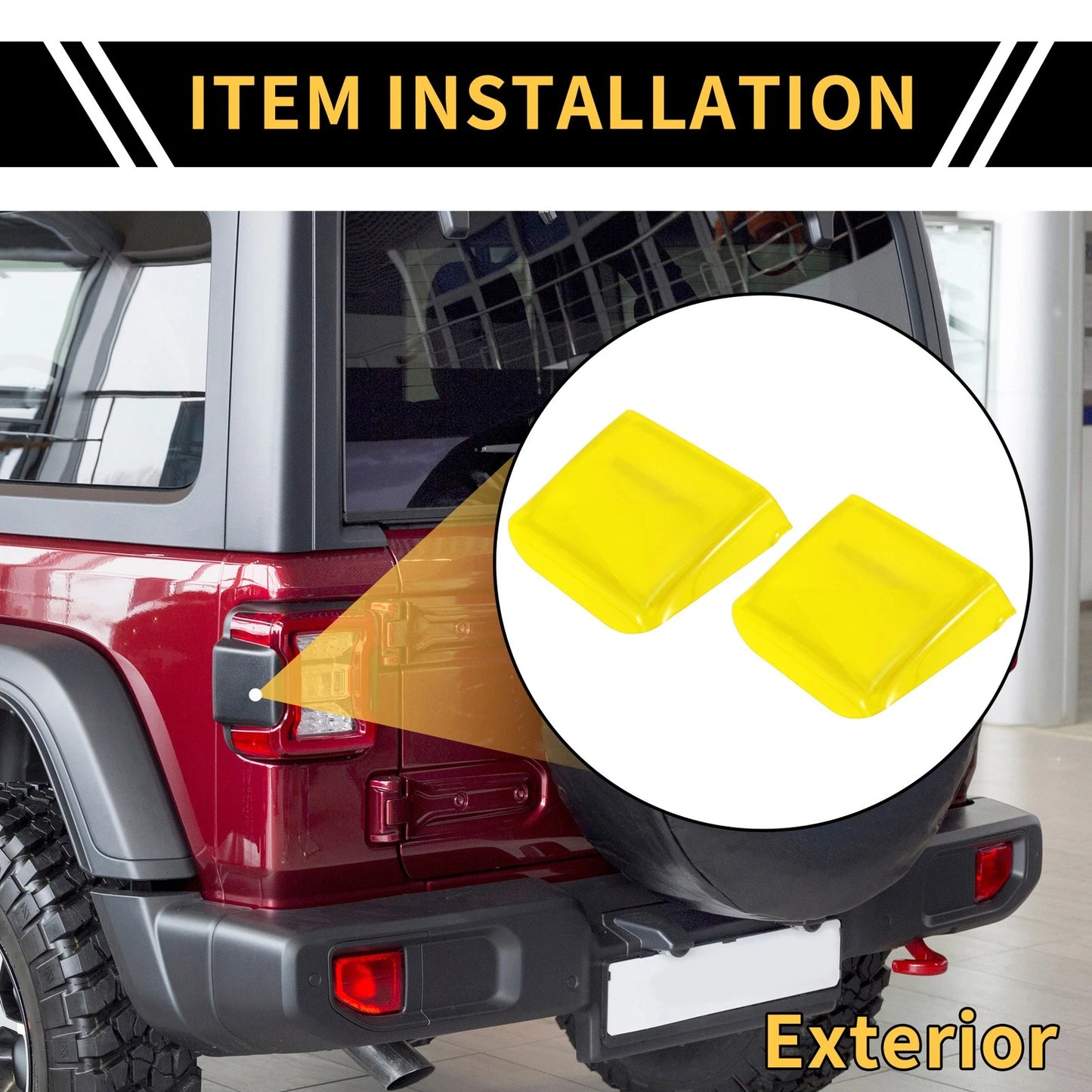 Tail Light Side Cover Trim for Jeep Wrangler JL JLU (2018-2024) Yellow
