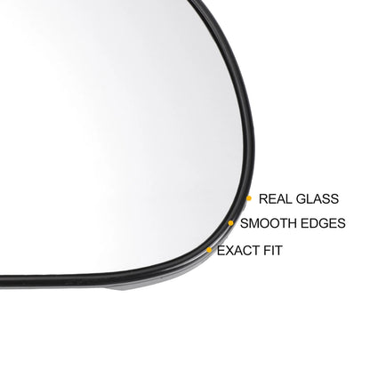 Right Side White Mirror Glass w/ Back for Peugeot 207 308 (2006-2014)