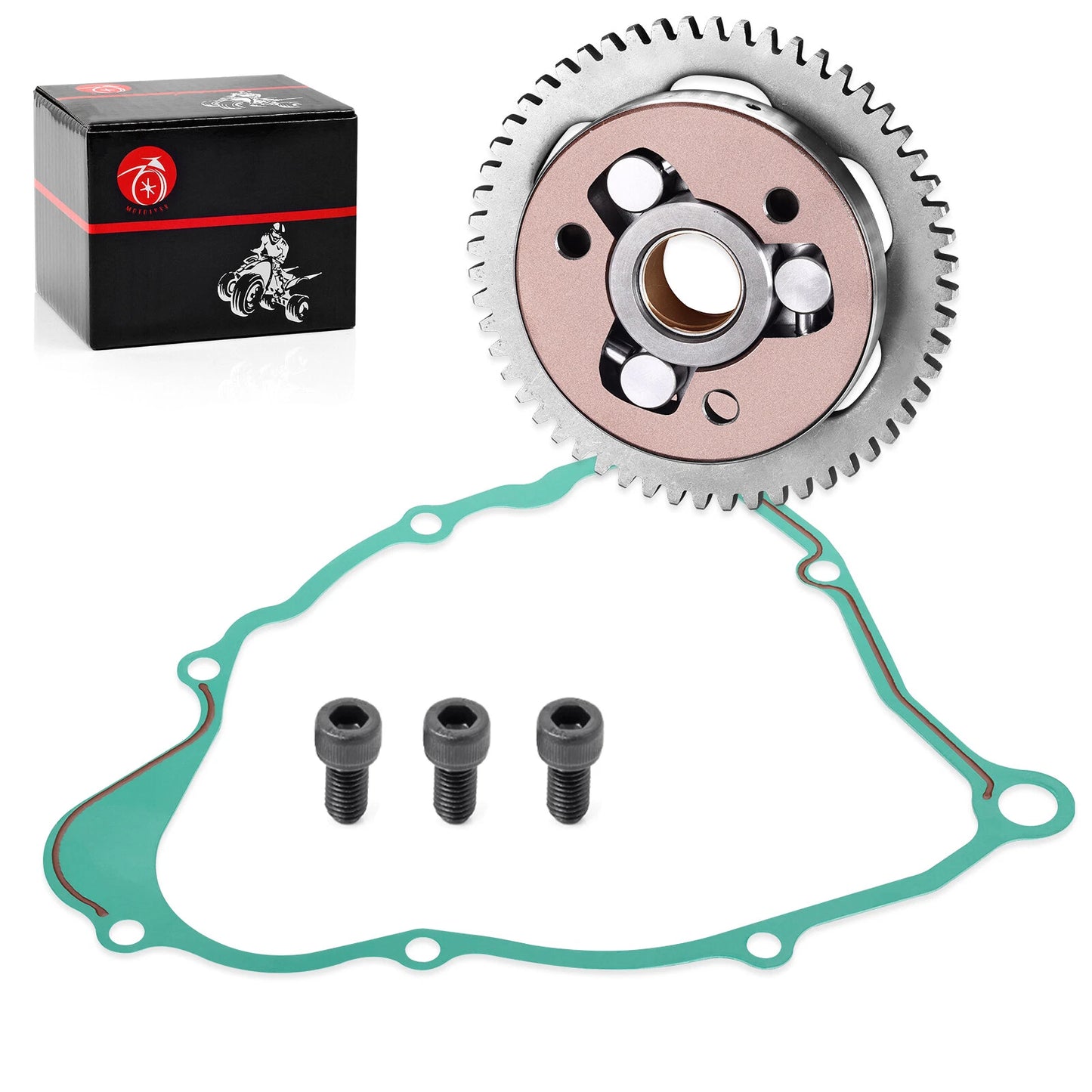 One-Way Bearing Starter Clutch Gear Kit & Gasket for Yamaha YFM200 (1985–1988)