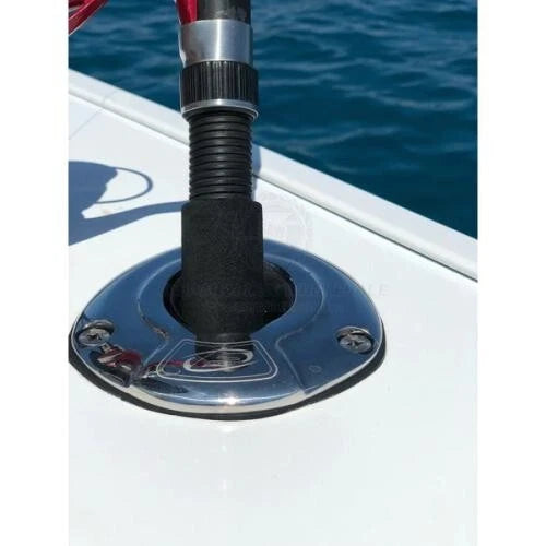 Rod Holder 30° Exploding Fish Bluewater Series Fixed 316G S/S Flush Mount