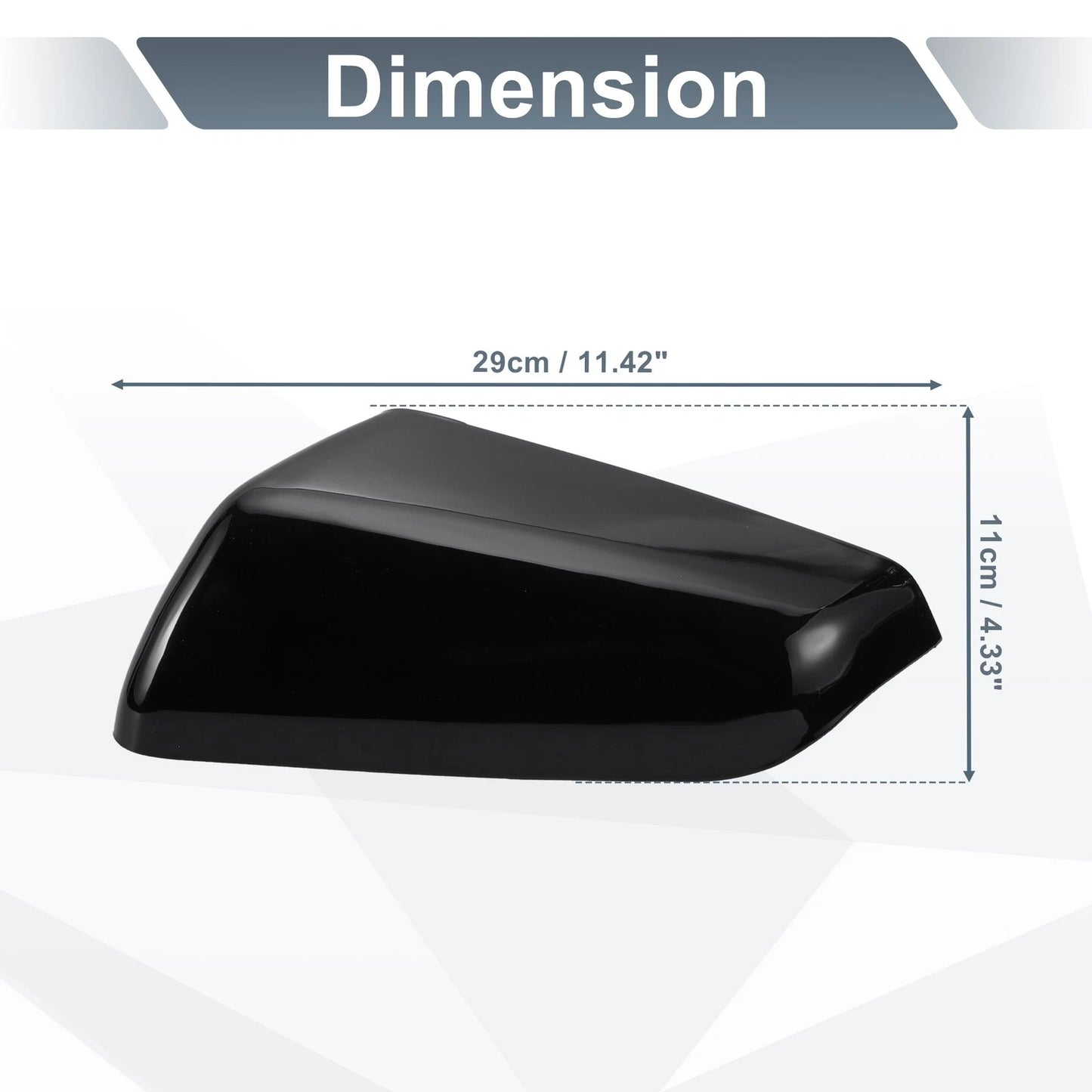 Left Side Rearview Mirror Cover Cap Gloss Black for Chevy Equinox, GMC (2010-2017)