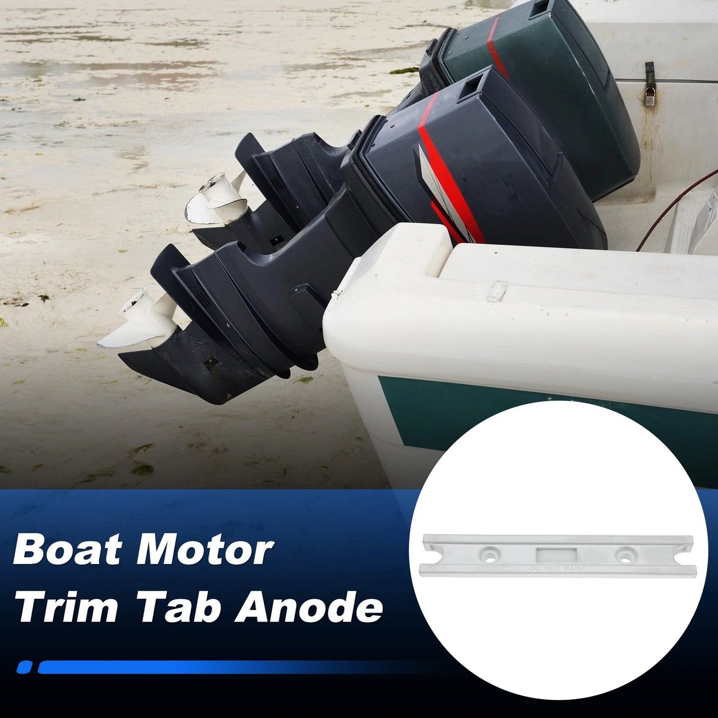 Trim Tab Anode Zinc for Yamaha 40-130 HP Outboard Motors