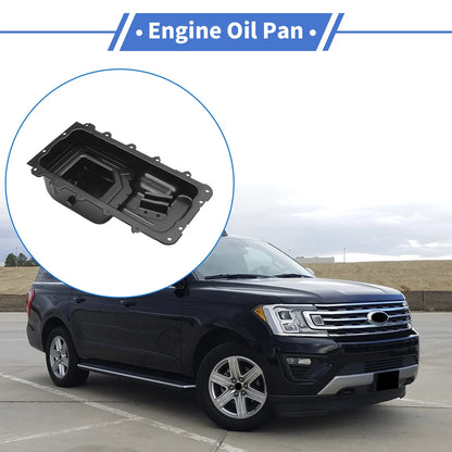 Engine Oil Pan for Ford Expedition 2002-2008 - 1 x No.2L1Z6675BA Iron Black