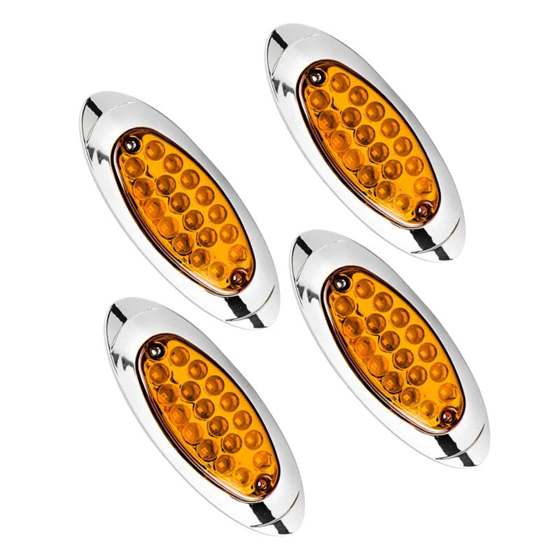 Amber LED Turn Signal Light for Truck Trailer RV Car Lorry