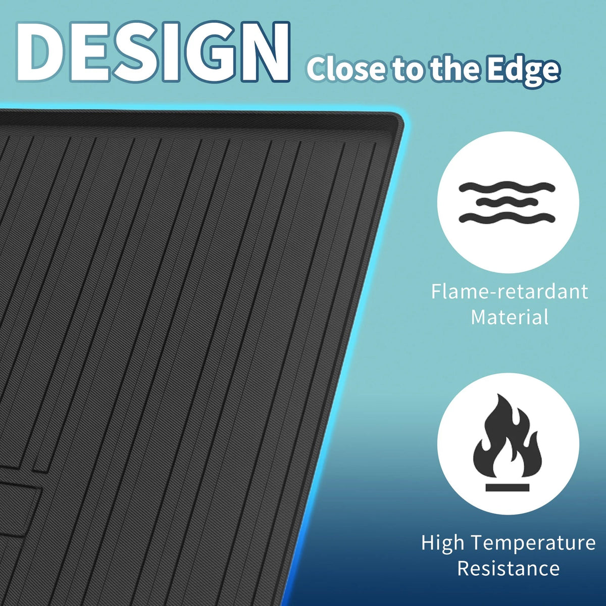 Flat Face Cargo Liner Rear Trunk Mat for Nissan Rogue (2021-2023) 1 Pc