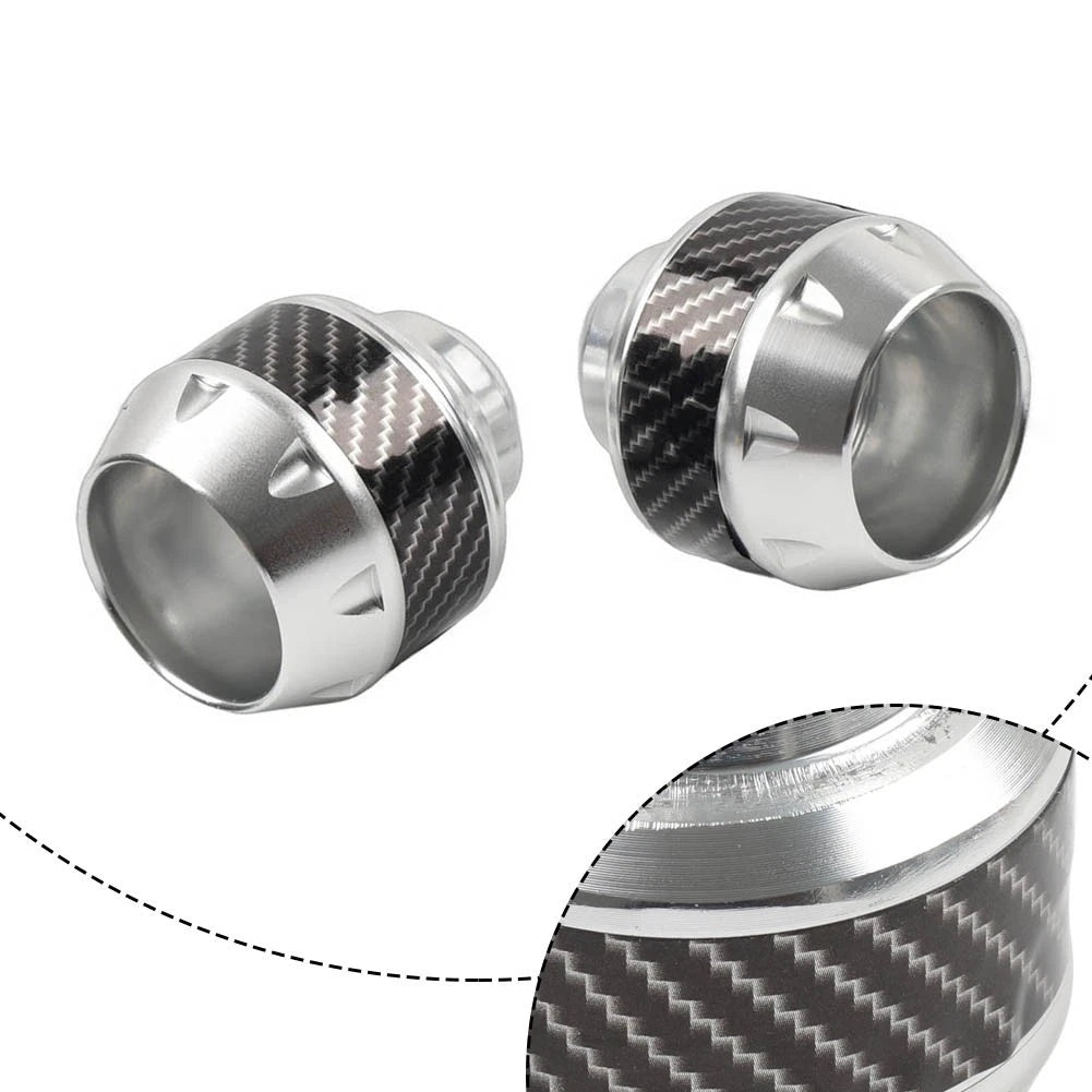 2 x Silver Motorcycle Front Fork Frame Sliders for Make & Model