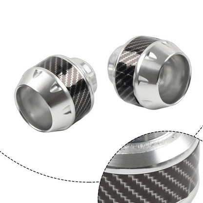 2 x Silver Motorcycle Front Fork Frame Sliders for Make & Model