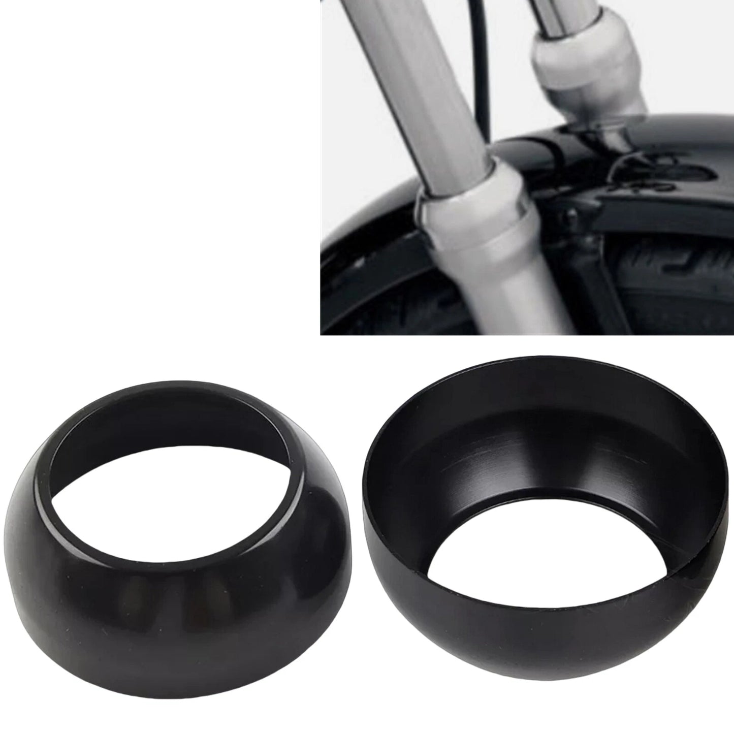 2 x Front Fork Boot Cap Covers 39mm for Harley Sportster Dyna FXR (2004-2023)